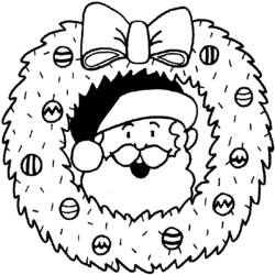 Dibujo para colorear: Corona de Navidad (Fiestas y Celebraciones) #169362 - Dibujos para Colorear e Imprimir Gratis