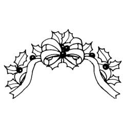 Dibujo para colorear: Corona de Navidad (Fiestas y Celebraciones) #169381 - Dibujos para Colorear e Imprimir Gratis