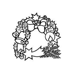 Dibujo para colorear: Corona de Navidad (Fiestas y Celebraciones) #169383 - Dibujos para Colorear e Imprimir Gratis