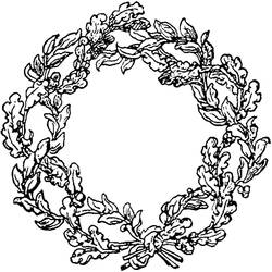 Dibujo para colorear: Corona de Navidad (Fiestas y Celebraciones) #169388 - Dibujos para Colorear e Imprimir Gratis