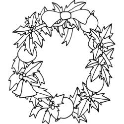 Dibujo para colorear: Corona de Navidad (Fiestas y Celebraciones) #169389 - Dibujos para Colorear e Imprimir Gratis
