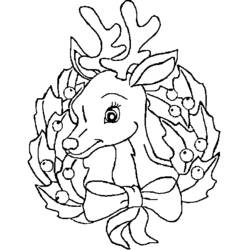 Dibujo para colorear: Corona de Navidad (Fiestas y Celebraciones) #169392 - Dibujos para Colorear e Imprimir Gratis