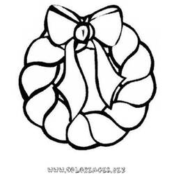 Dibujo para colorear: Corona de Navidad (Fiestas y Celebraciones) #169403 - Dibujos para Colorear e Imprimir Gratis