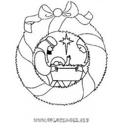 Dibujo para colorear: Corona de Navidad (Fiestas y Celebraciones) #169405 - Dibujos para Colorear e Imprimir Gratis