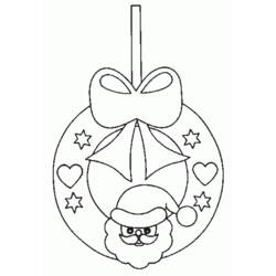 Dibujo para colorear: Corona de Navidad (Fiestas y Celebraciones) #169406 - Dibujos para Colorear e Imprimir Gratis