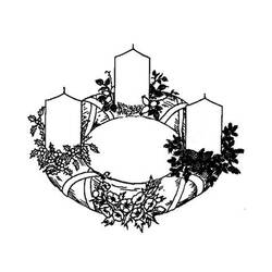 Dibujo para colorear: Corona de Navidad (Fiestas y Celebraciones) #169418 - Dibujos para Colorear e Imprimir Gratis