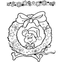Dibujo para colorear: Corona de Navidad (Fiestas y Celebraciones) #169421 - Dibujos para Colorear e Imprimir Gratis