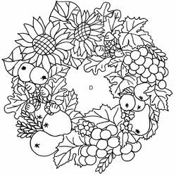 Dibujo para colorear: Corona de Navidad (Fiestas y Celebraciones) #169431 - Dibujos para Colorear e Imprimir Gratis