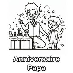 Dibujos para colorear: Cumpleaños de Papá - Dibujos para Colorear e Imprimir Gratis