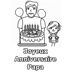 Dibujo para colorear: Cumpleaños de Papá (Fiestas y Celebraciones) #189981 - Dibujos para Colorear e Imprimir Gratis
