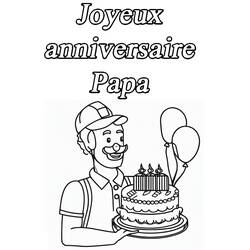 Dibujo para colorear: Cumpleaños de Papá (Fiestas y Celebraciones) #189985 - Dibujos para Colorear e Imprimir Gratis