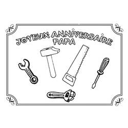 Dibujo para colorear: Cumpleaños de Papá (Fiestas y Celebraciones) #189990 - Dibujos para Colorear e Imprimir Gratis