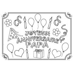 Dibujo para colorear: Cumpleaños de Papá (Fiestas y Celebraciones) #189995 - Dibujos para Colorear e Imprimir Gratis