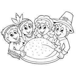 Dibujo para colorear: Día de Acción de Gracias (Fiestas y Celebraciones) #193402 - Dibujos para Colorear e Imprimir Gratis