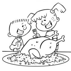 Dibujo para colorear: Día de Acción de Gracias (Fiestas y Celebraciones) #193410 - Dibujos para Colorear e Imprimir Gratis