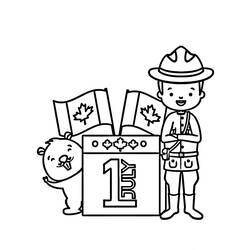 Dibujo para colorear: Día de Canadá - 1 de Julio (Fiestas y Celebraciones) #193576 - Dibujos para Colorear e Imprimir Gratis