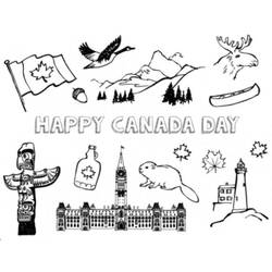Dibujo para colorear: Día de Canadá - 1 de Julio (Fiestas y Celebraciones) #193578 - Dibujos para Colorear e Imprimir Gratis
