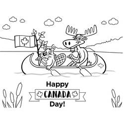 Dibujo para colorear: Día de Canadá - 1 de Julio (Fiestas y Celebraciones) #193591 - Dibujos para Colorear e Imprimir Gratis