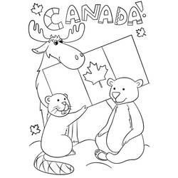 Dibujo para colorear: Día de Canadá - 1 de Julio (Fiestas y Celebraciones) #193596 - Dibujos para Colorear e Imprimir Gratis
