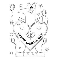 Dibujo para colorear: Día de Canadá - 1 de Julio (Fiestas y Celebraciones) #193608 - Dibujos para Colorear e Imprimir Gratis