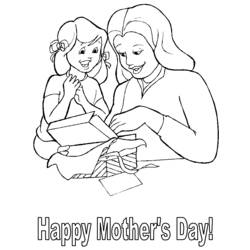 Dibujo para colorear: Día de la Madre (Fiestas y Celebraciones) #129781 - Dibujos para Colorear e Imprimir Gratis