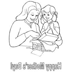 Dibujo para colorear: Día de la Madre (Fiestas y Celebraciones) #129799 - Dibujos para Colorear e Imprimir Gratis