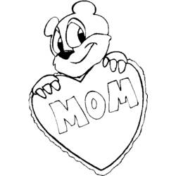 Dibujo para colorear: Día de la Madre (Fiestas y Celebraciones) #129828 - Dibujos para Colorear e Imprimir Gratis