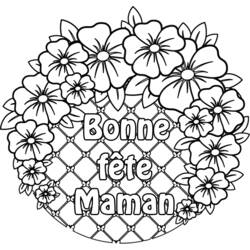 Dibujo para colorear: Día de la Madre (Fiestas y Celebraciones) #129831 - Dibujos para Colorear e Imprimir Gratis