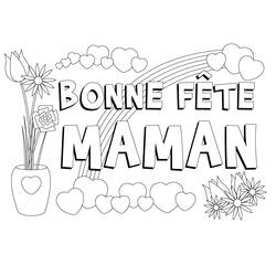 Dibujo para colorear: Día de la Madre (Fiestas y Celebraciones) #129853 - Dibujos para Colorear e Imprimir Gratis