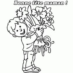 Dibujo para colorear: Día de la Madre (Fiestas y Celebraciones) #129975 - Dibujos para Colorear e Imprimir Gratis
