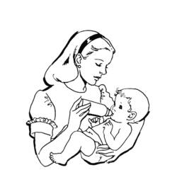 Dibujo para colorear: Día de la Madre (Fiestas y Celebraciones) #129994 - Dibujos para Colorear e Imprimir Gratis