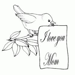 Dibujo para colorear: Día de la Madre (Fiestas y Celebraciones) #130003 - Dibujos para Colorear e Imprimir Gratis