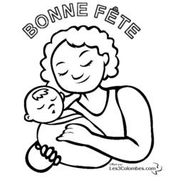 Dibujo para colorear: Día de la Madre (Fiestas y Celebraciones) #130017 - Dibujos para Colorear e Imprimir Gratis