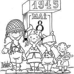 Dibujos para colorear: Día de la Victoria, 8 de Mayo de 1945 - Dibujos para Colorear e Imprimir Gratis