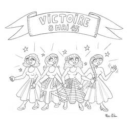 Dibujo para colorear: Día de la Victoria, 8 de Mayo de 1945 (Fiestas y Celebraciones) #181387 - Dibujos para Colorear e Imprimir Gratis