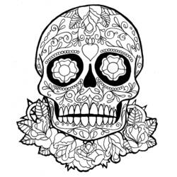 Dibujo para colorear: Día de los Muertos (Fiestas y Celebraciones) #60144 - Dibujos para Colorear e Imprimir Gratis