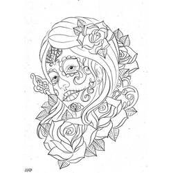 Dibujo para colorear: Día de los Muertos (Fiestas y Celebraciones) #60146 - Dibujos para Colorear e Imprimir Gratis