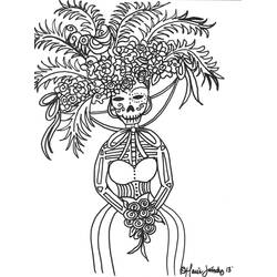 Dibujo para colorear: Día de los Muertos (Fiestas y Celebraciones) #60148 - Dibujos para Colorear e Imprimir Gratis