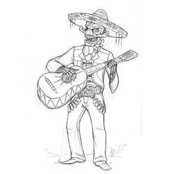 Dibujo para colorear: Día de los Muertos (Fiestas y Celebraciones) #60174 - Dibujos para Colorear e Imprimir Gratis