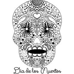 Dibujo para colorear: Día de los Muertos (Fiestas y Celebraciones) #60189 - Dibujos para Colorear e Imprimir Gratis