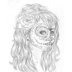 Dibujo para colorear: Día de los Muertos (Fiestas y Celebraciones) #60202 - Dibujos para Colorear e Imprimir Gratis