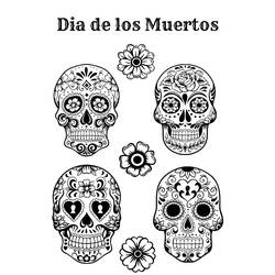 Dibujo para colorear: Día de los Muertos (Fiestas y Celebraciones) #60214 - Dibujos para Colorear e Imprimir Gratis