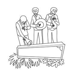 Dibujo para colorear: Día de los Muertos (Fiestas y Celebraciones) #60246 - Dibujos para Colorear e Imprimir Gratis