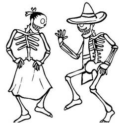 Dibujo para colorear: Día de los Muertos (Fiestas y Celebraciones) #60248 - Dibujos para Colorear e Imprimir Gratis