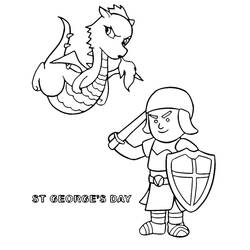 Dibujos para colorear: Día de San Jorge - Dibujos para Colorear e Imprimir Gratis