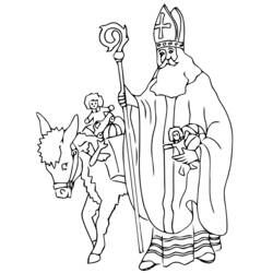 Dibujo para colorear: Día de San Nicolás (Fiestas y Celebraciones) #59101 - Dibujos para Colorear e Imprimir Gratis