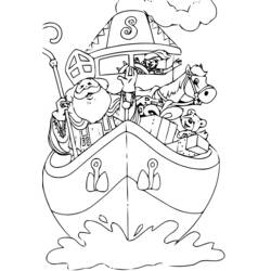 Dibujos para colorear: Día de San Nicolás - Dibujos para Colorear e Imprimir Gratis