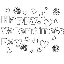 Dibujo Día de San Valentín (Fiestas y Celebraciones) #177868 para imprimir y colorear