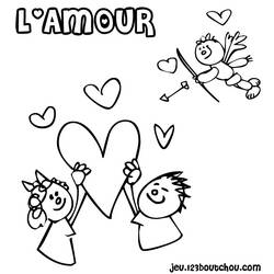 Dibujo para colorear: Día de San Valentín (Fiestas y Celebraciones) #53972 - Dibujos para Colorear e Imprimir Gratis