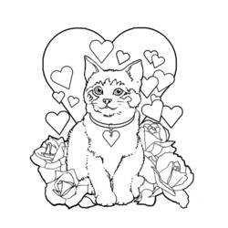 Dibujo para colorear: Día de San Valentín (Fiestas y Celebraciones) #53997 - Dibujos para Colorear e Imprimir Gratis